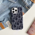 Dior Iphone Case Denim Fabric Design For Iphone 12 13 14 15 Pro / Pro Max / Plus