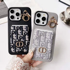 Christian Dior Iphone Case Card Slot For 12 13 14 15 Pro Max Plus Models
