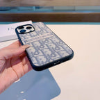 Iphone Case Dior Style Fabric Canvas For 11 12 13 14 15 16 Pro Max Plus