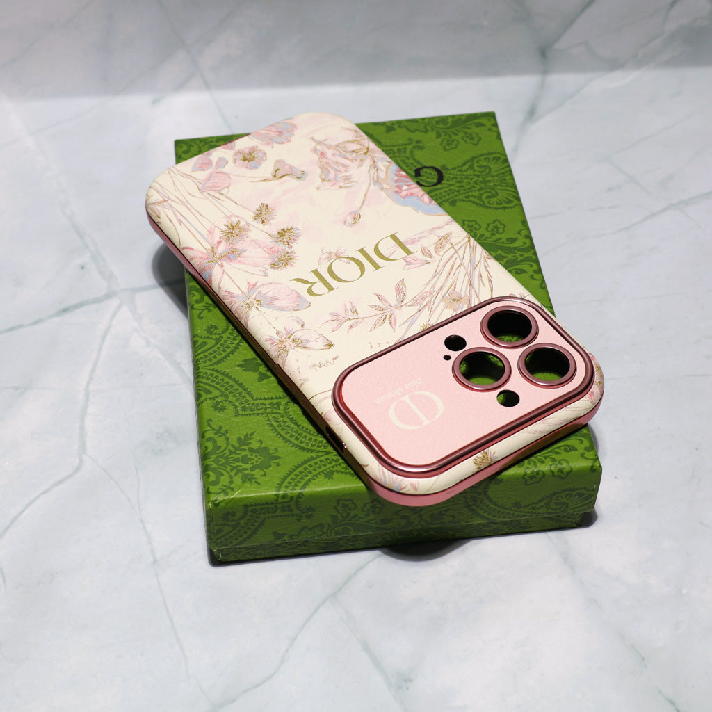 Dior Case Flower Style For Iphone 13 14 15 16 / Pro / Pro Max