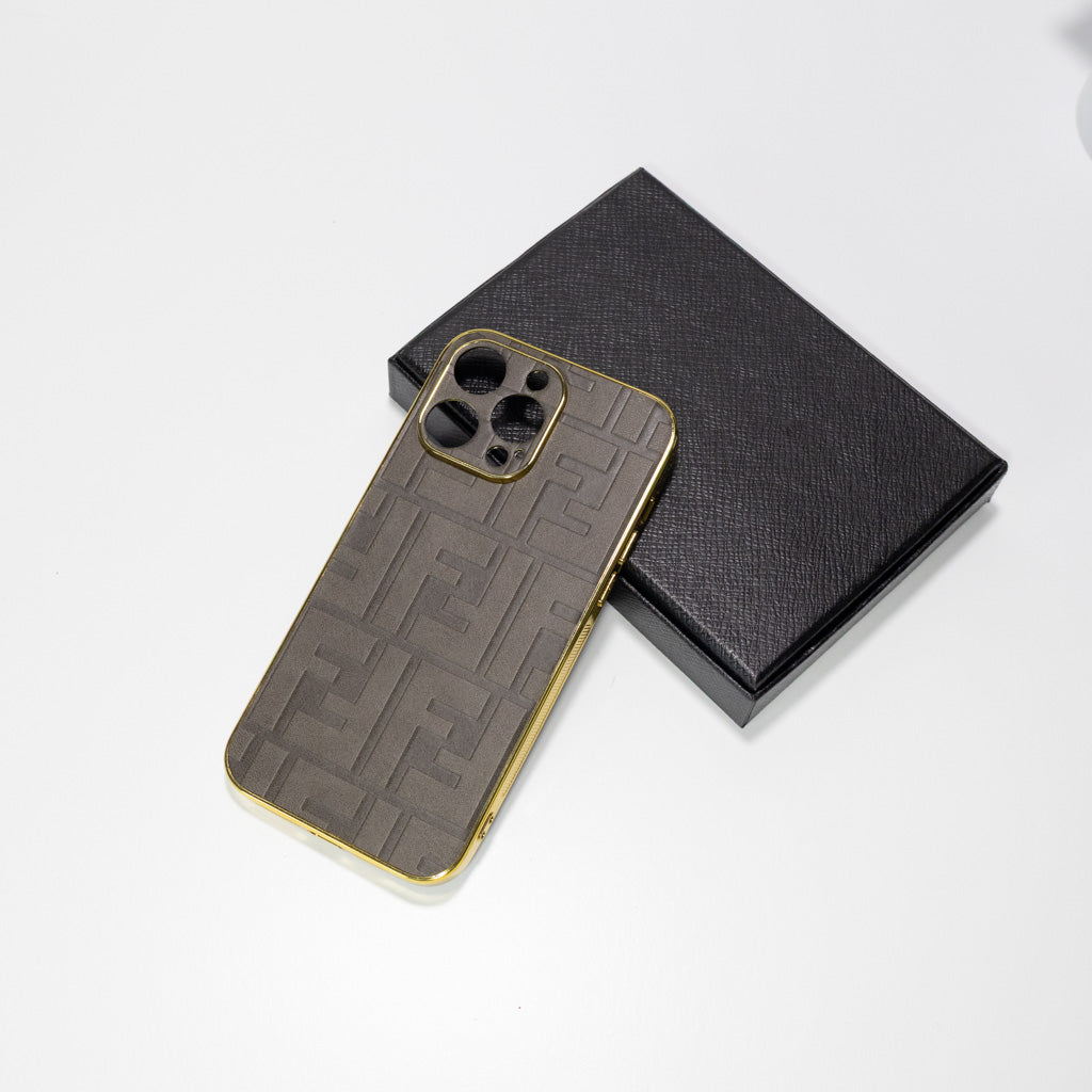 Fendi Electroplated Iphone Case For 12-17 Pro Max Plus