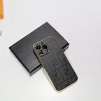 Fendi Electroplated Iphone Case For 12-17 Pro Max Plus