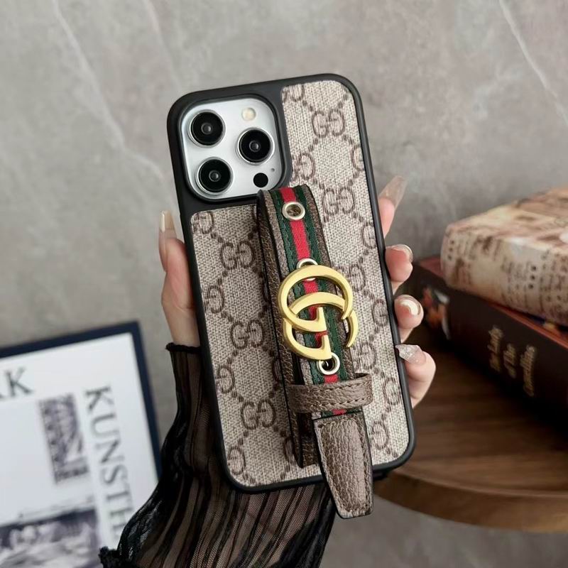 Lv Case Iphone Pro Max Plus 16 / 15 / 14 / 13 / 12 Adjustable Hand Strap Kickstand