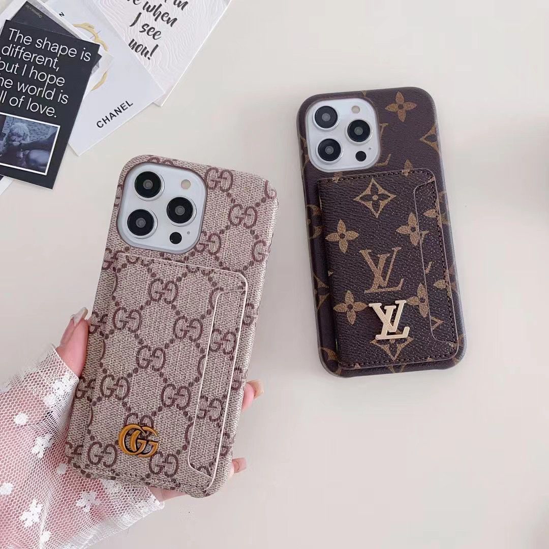 Folding Card Slot Designer Phone Case Iphone 16 15 14 13 12 Pro Max Plus