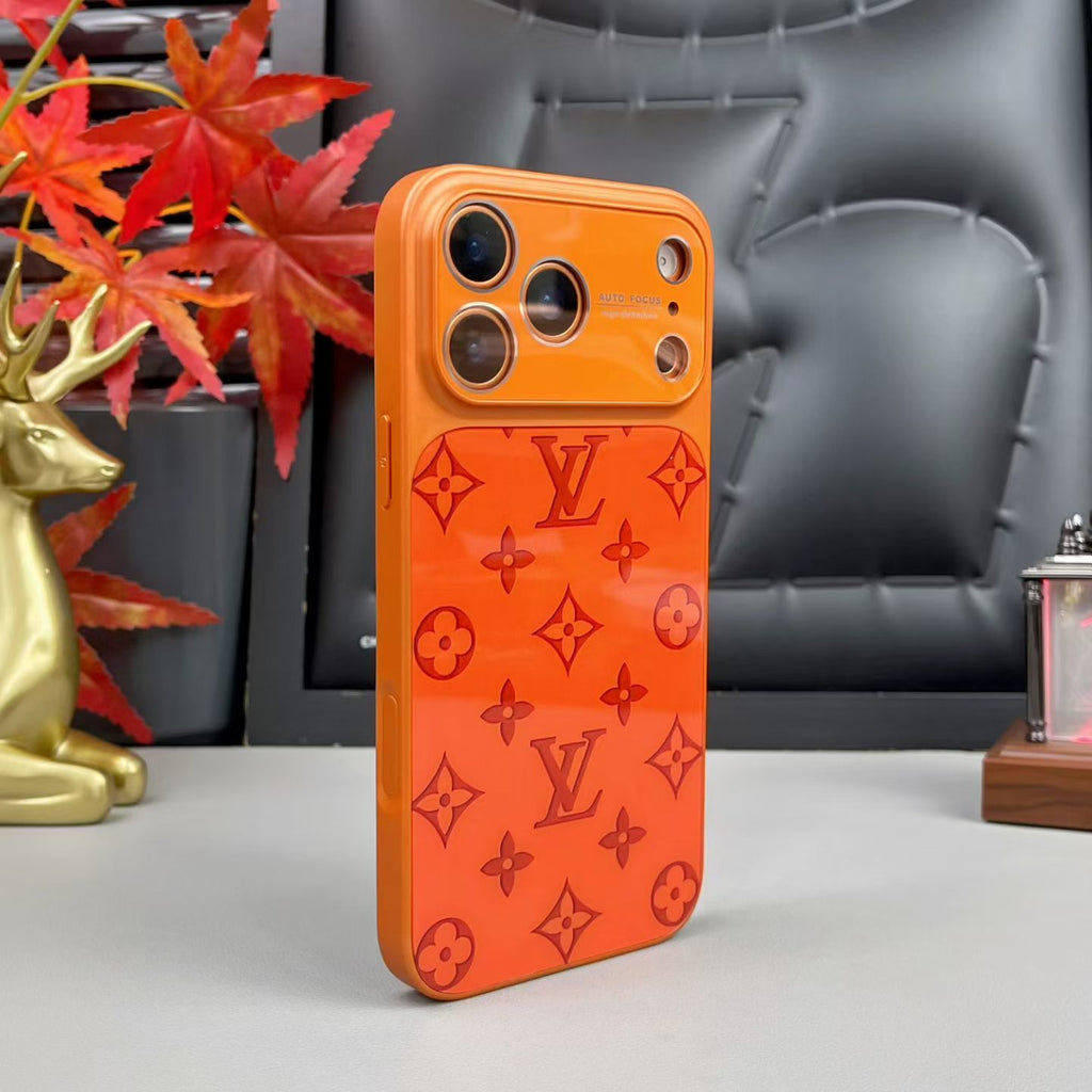 Gloss Monogram Lv Phone Case For Iphone 14-17/Pro/Pro Max