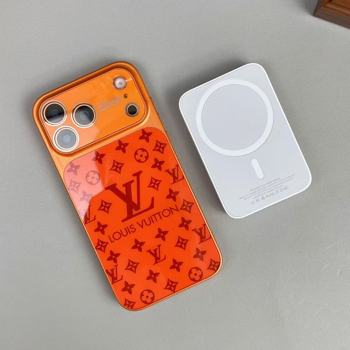 Gloss Monogram Lv Phone Case For Iphone 14-17/Pro/Pro Max