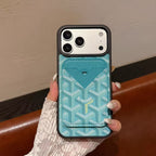 Goyard Magnet Card Holder Phone Case Iphone 13-17 / Pro / Pro Max / Plus / Air