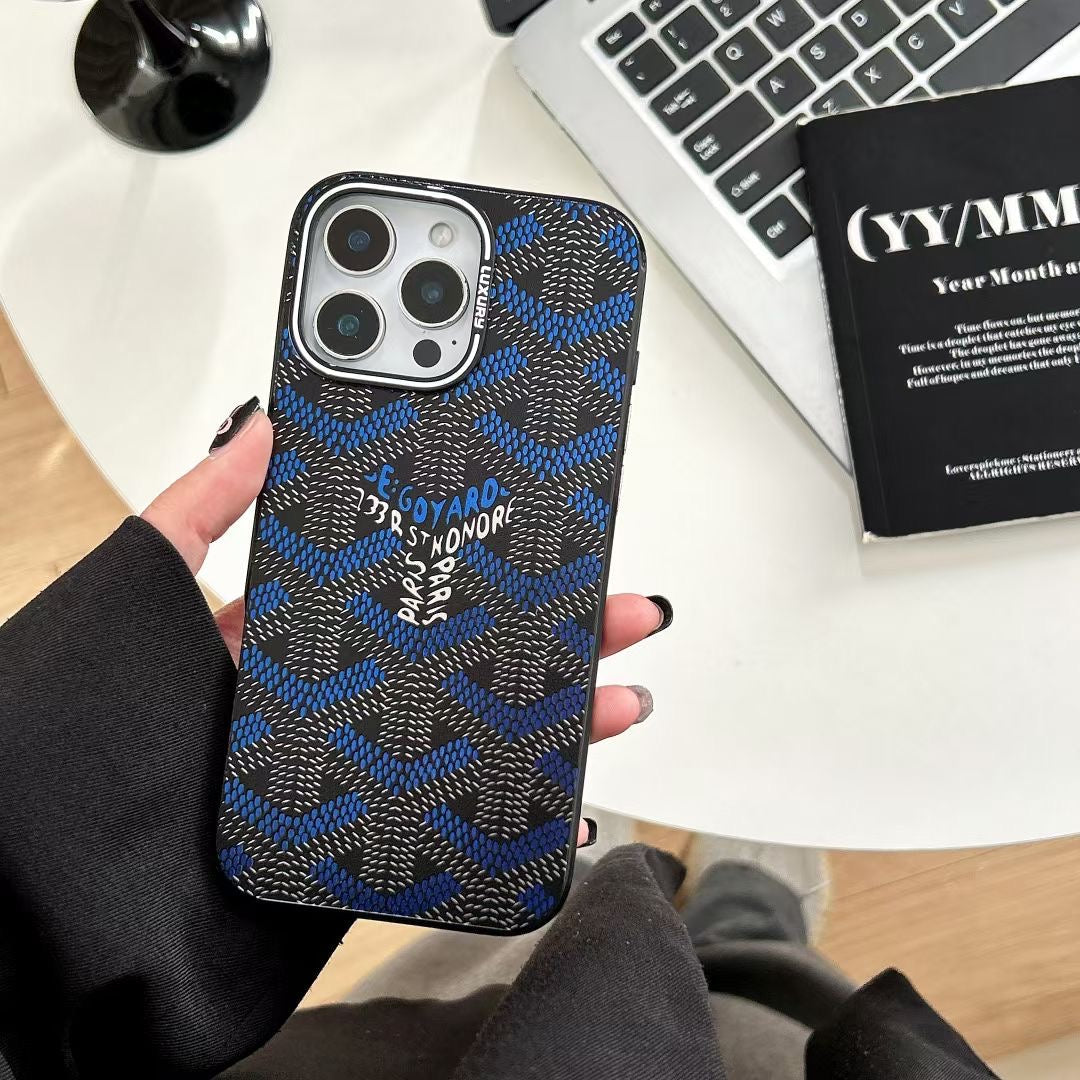 Goyard Phone Case Electroplated For Iphone 12-16 Pro Max Plus