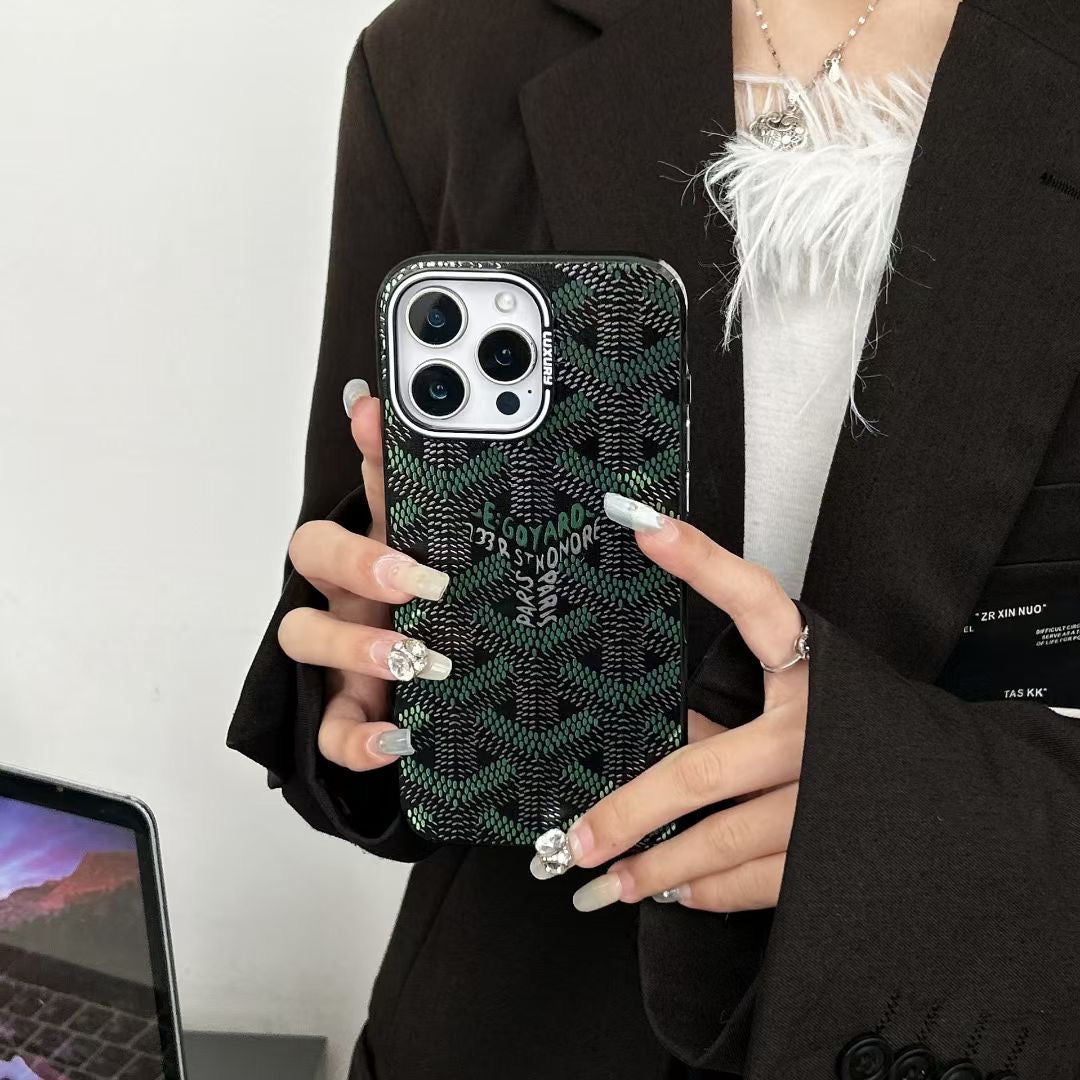 Goyard Phone Case Electroplated For Iphone 12-16 Pro Max Plus