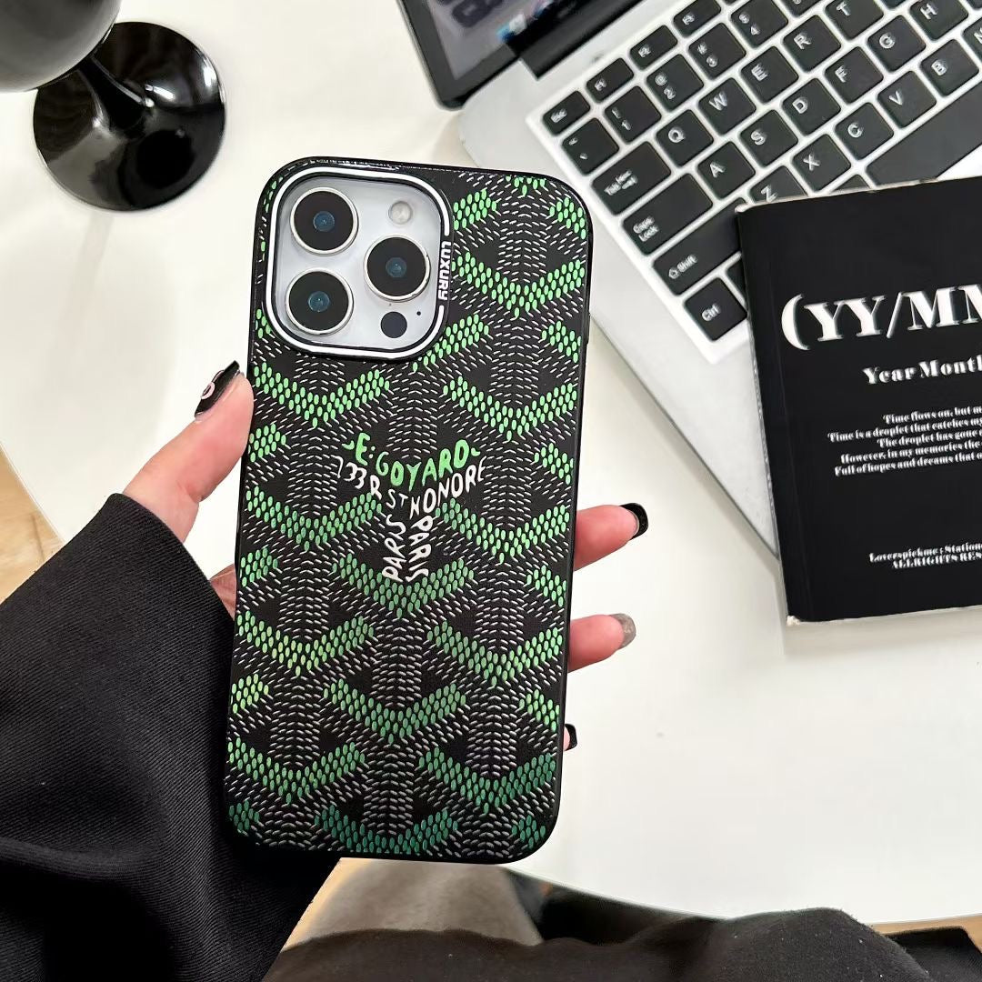 Goyard Phone Case Electroplated For Iphone 12-16 Pro Max Plus