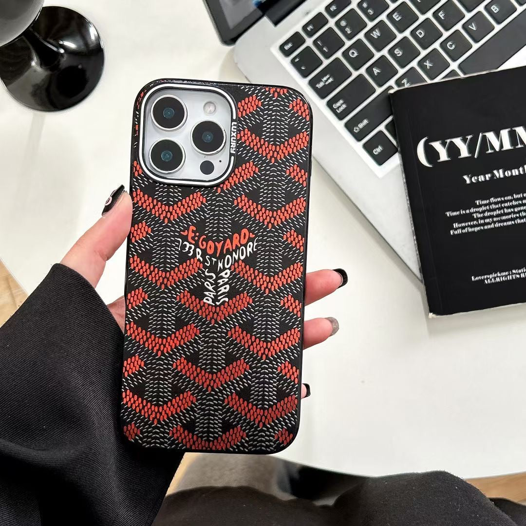 Goyard Phone Case Electroplated For Iphone 12-16 Pro Max Plus