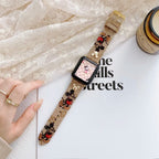 Fashion Gucci Design Apple Watch Band Wrist Strap / Brown
