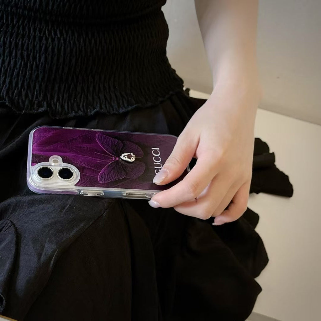 Gg Butterfly Iphone Case For 13-16 Pro Max Series