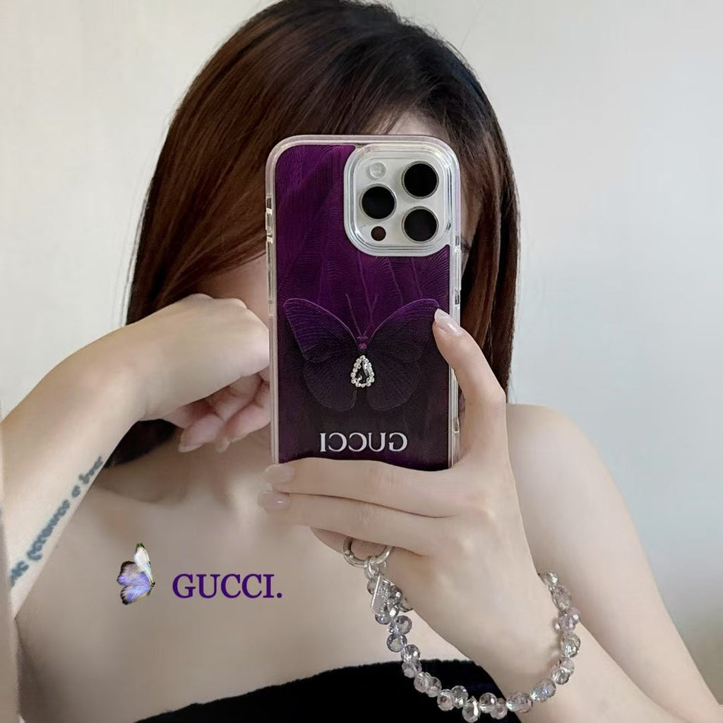 Gg Butterfly Iphone Case For 13-16 Pro Max Series
