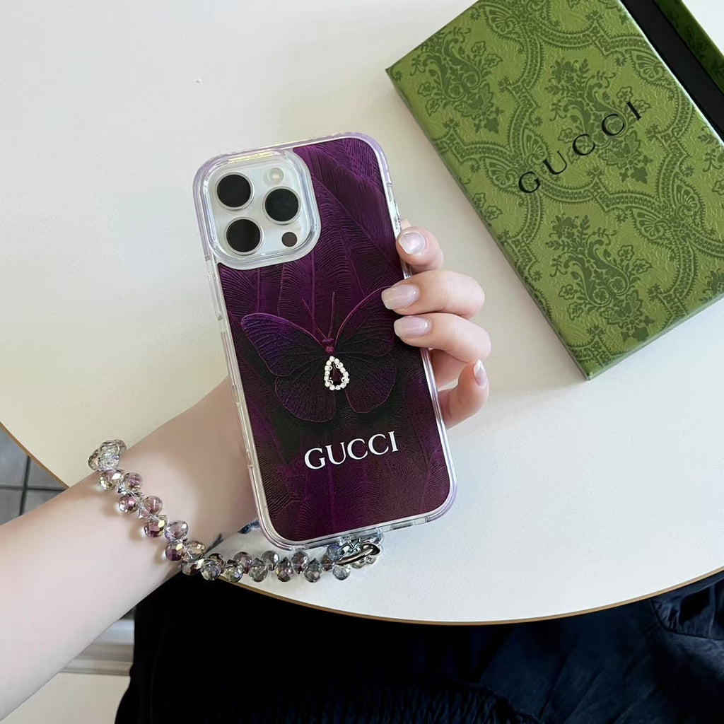 Gg Butterfly Iphone Case For 13-16 Pro Max Series