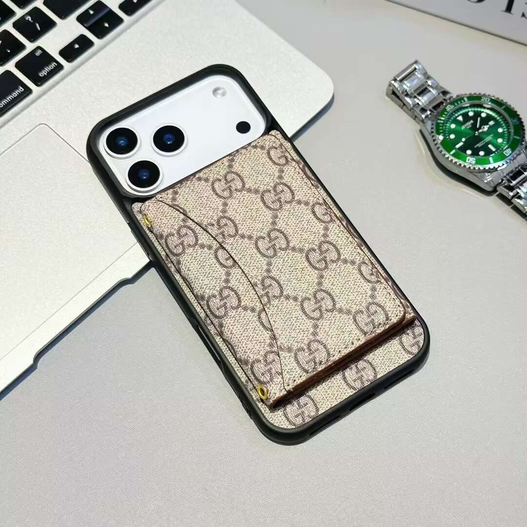 Gg Card Holder Wallet Phone Case Iphone 17 / Pro / Max / Air