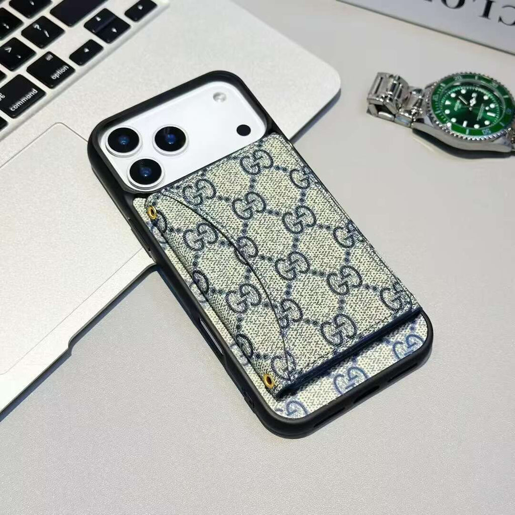 Gg Card Holder Wallet Phone Case Iphone 17 / Pro / Max / Air