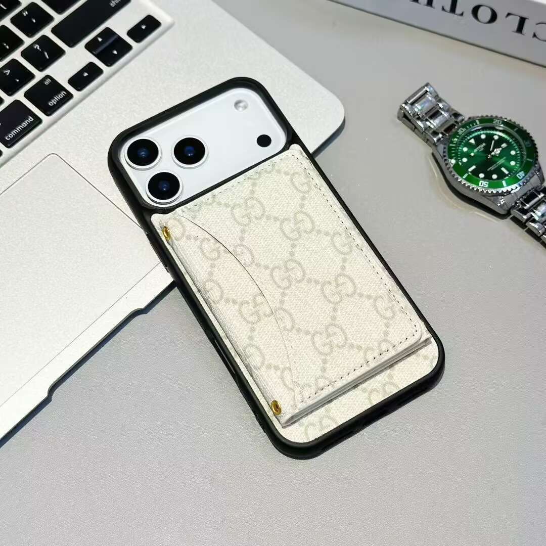 Gg Card Holder Wallet Phone Case Iphone 17 / Pro / Max / Air
