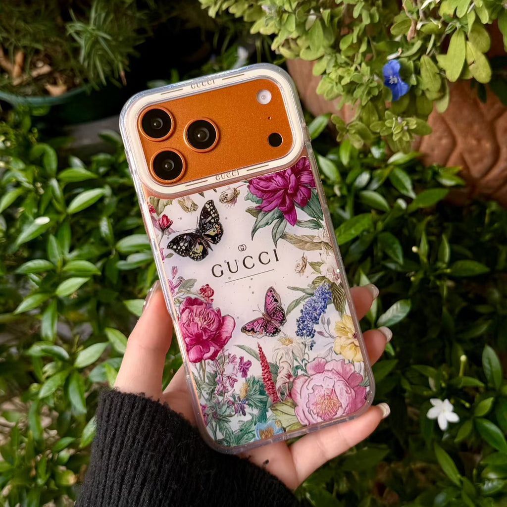 Gucci Clear Case Print Pattern Iphone 14-17 / Pro / Pro Max