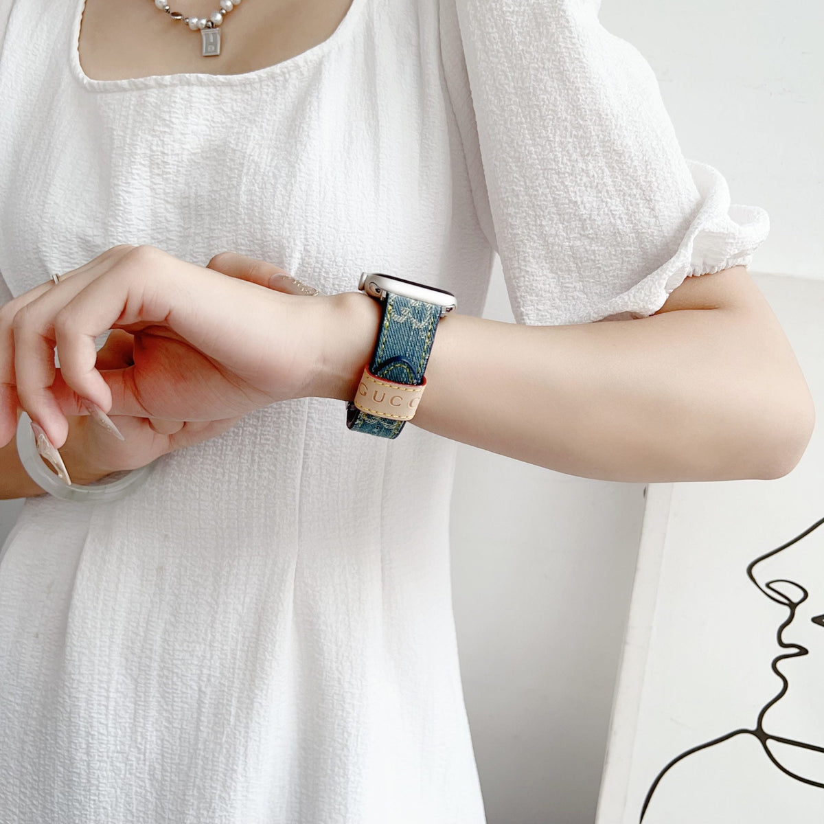 Fabric Gg Apple Watch Band