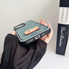 Gg Denim Iphone Case For 12-16 Pro Max