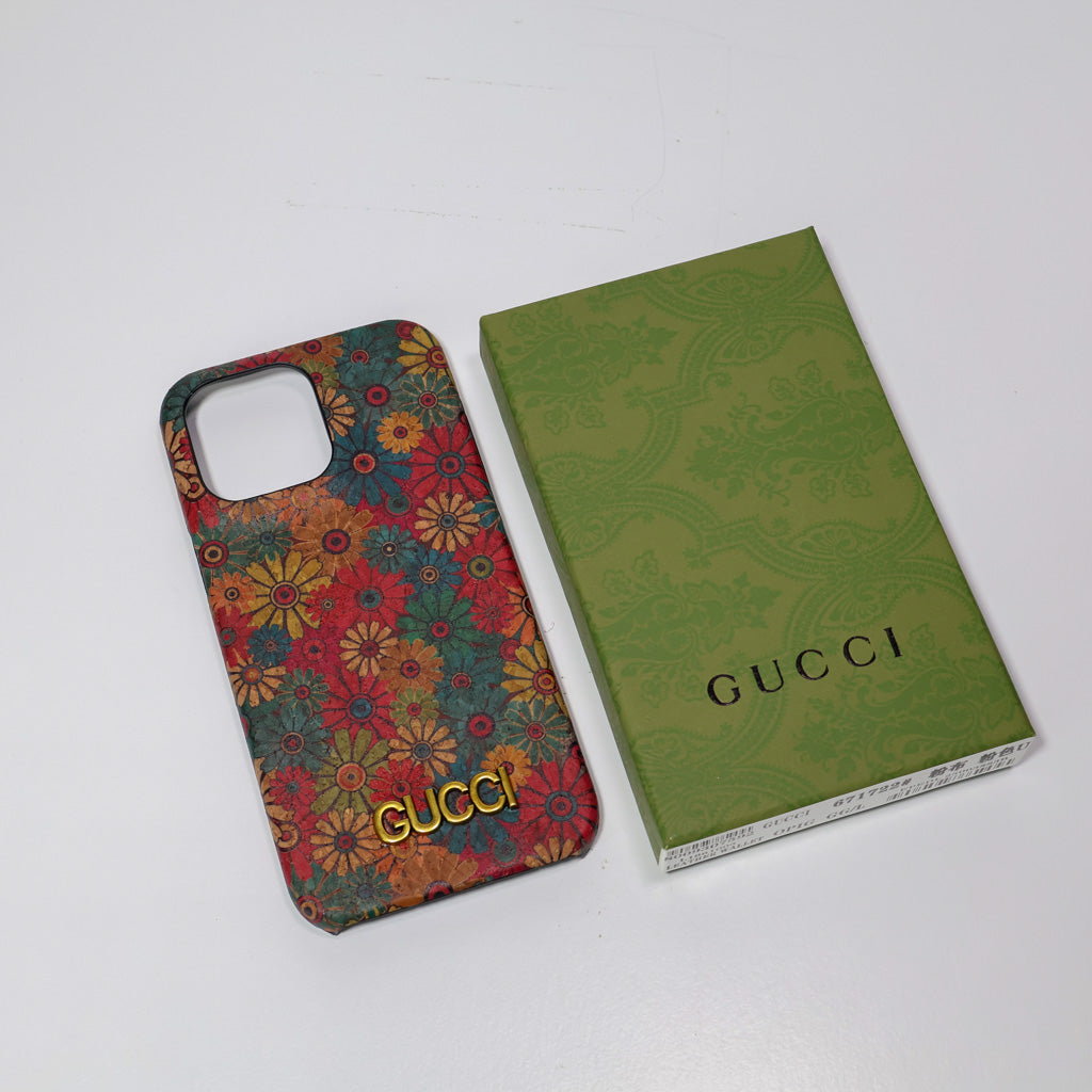 Gg Flower Phone Case For Iphone 13 14 15 16 Pro Max Plus
