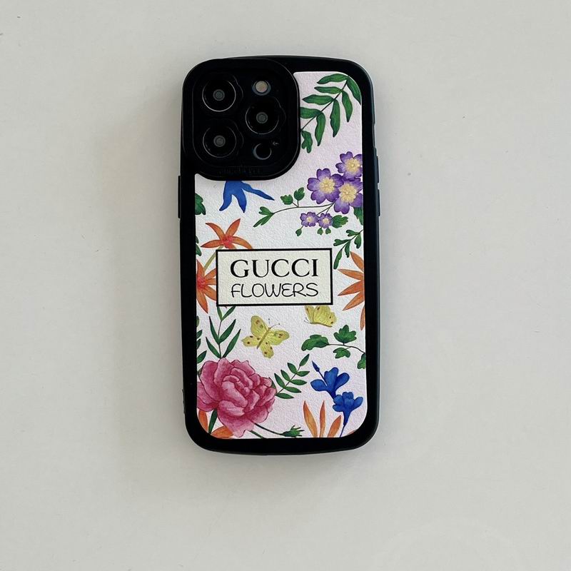 Gucci Flowers Phone Case For Iphone 11 12 13 14 15 Pro Max Plus