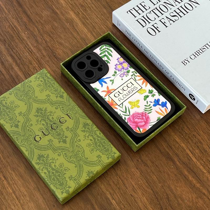 Gucci Flowers Phone Case For Iphone 11 12 13 14 15 Pro Max Plus