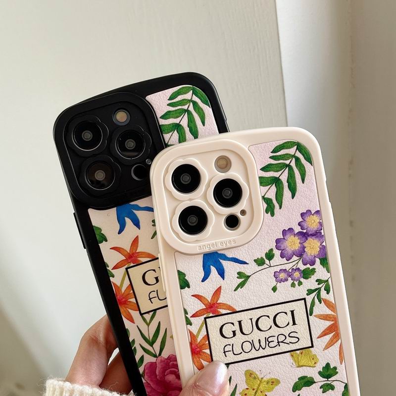 Gucci Flowers Phone Case For Iphone 11 12 13 14 15 Pro Max Plus
