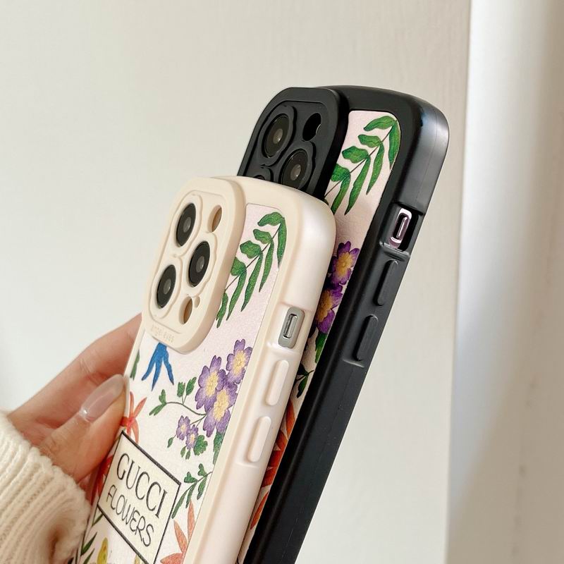 Gucci Flowers Phone Case For Iphone 11 12 13 14 15 Pro Max Plus