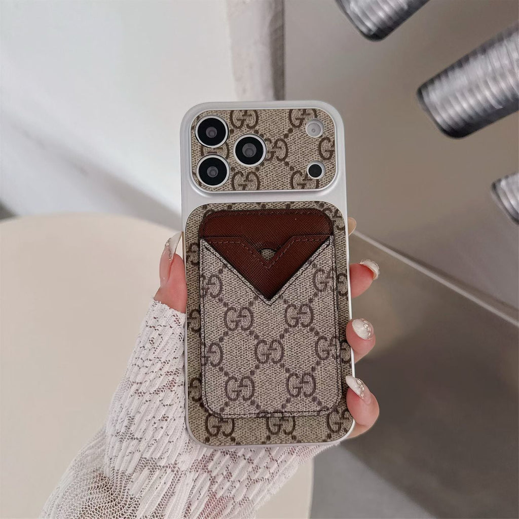 Gg Style Phone Case Magnet Card Holder Iphone 13-17 / Pro / Pro Max / Plus / Air