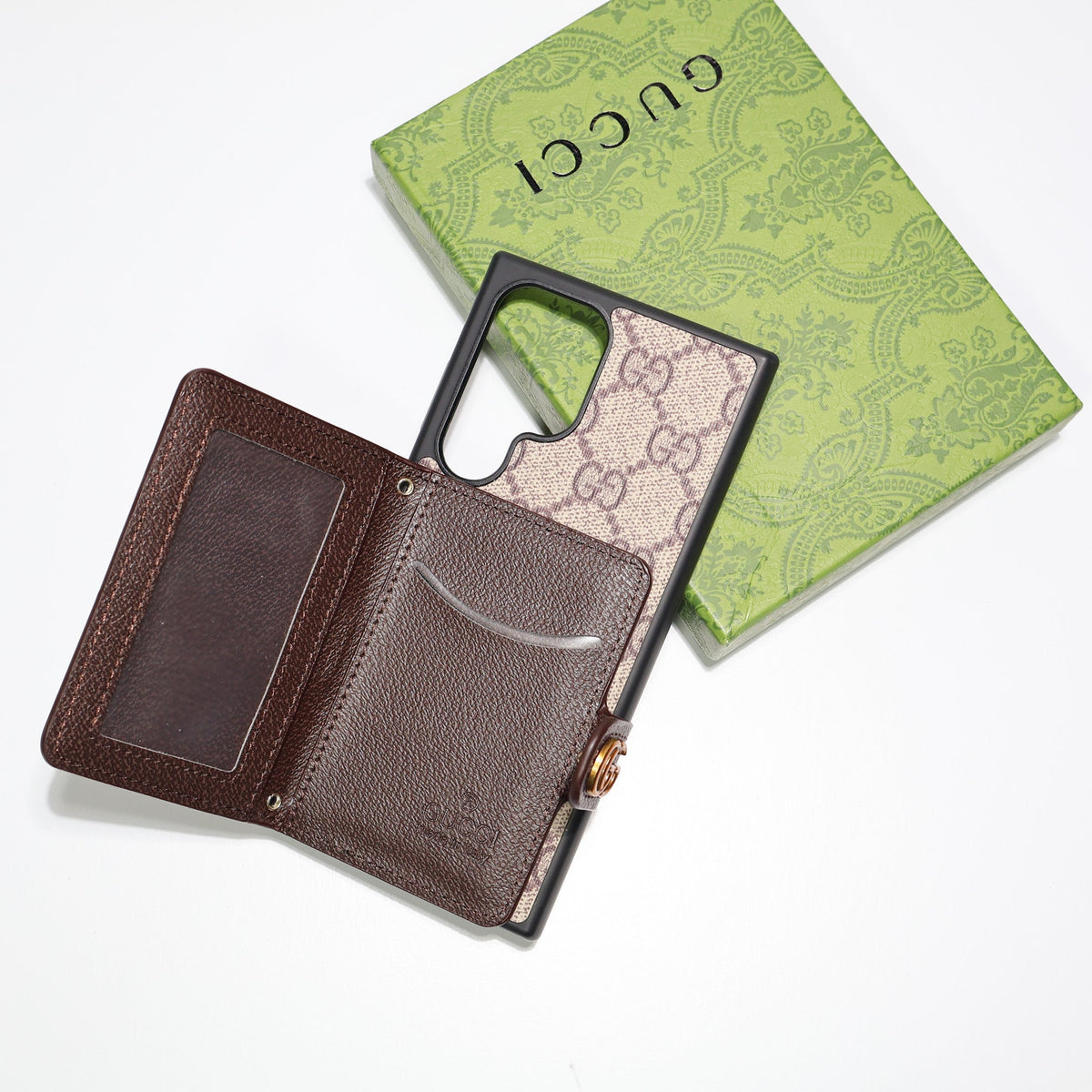 Coated Canvas Samsung Galaxy Phone Wallet Gg Case For S22 23 24 25 26 Ultra Plus Series