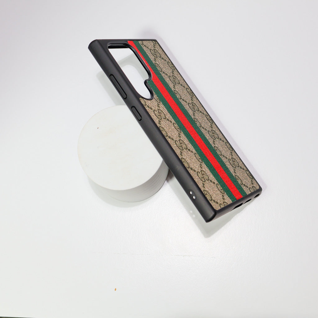 Samsung Galaxy Gucci Web Stripe Case For S22 23 24 25 26 Ultra Plus