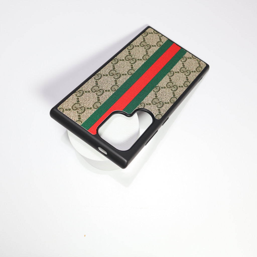Samsung Galaxy Gucci Web Stripe Case For S22 23 24 25 26 Ultra Plus