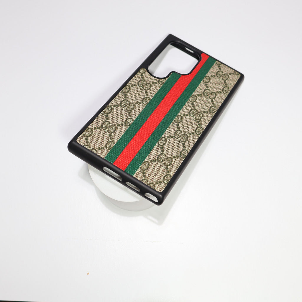 Samsung Galaxy Gucci Web Stripe Case For S22 23 24 25 26 Ultra Plus