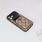 Gg Phone Case With Card Holder For 17 Series