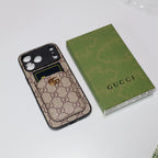 Gg Phone Case With Card Holder For 17 Series
