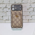 Gg Phone Case With Card Holder For 17 Series