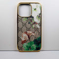 Gucci Iphone 11 12 13 14 15 Plus Pro Max Case White Green Bloom