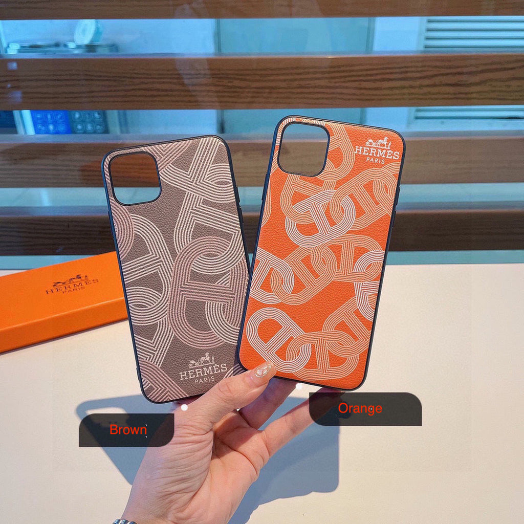 H Cell Phone Case Soft Tpu Back Cover New Pattern Leather Iphone12/ 13/ 14/ 15/ Pro /Max/ Plus
