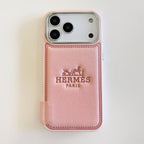 H Stamped Leather Phone Case For 13-17 / Pro / Pro Max