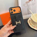 Hermes Leather Iphone Cover Card Slot For 12-17 Series