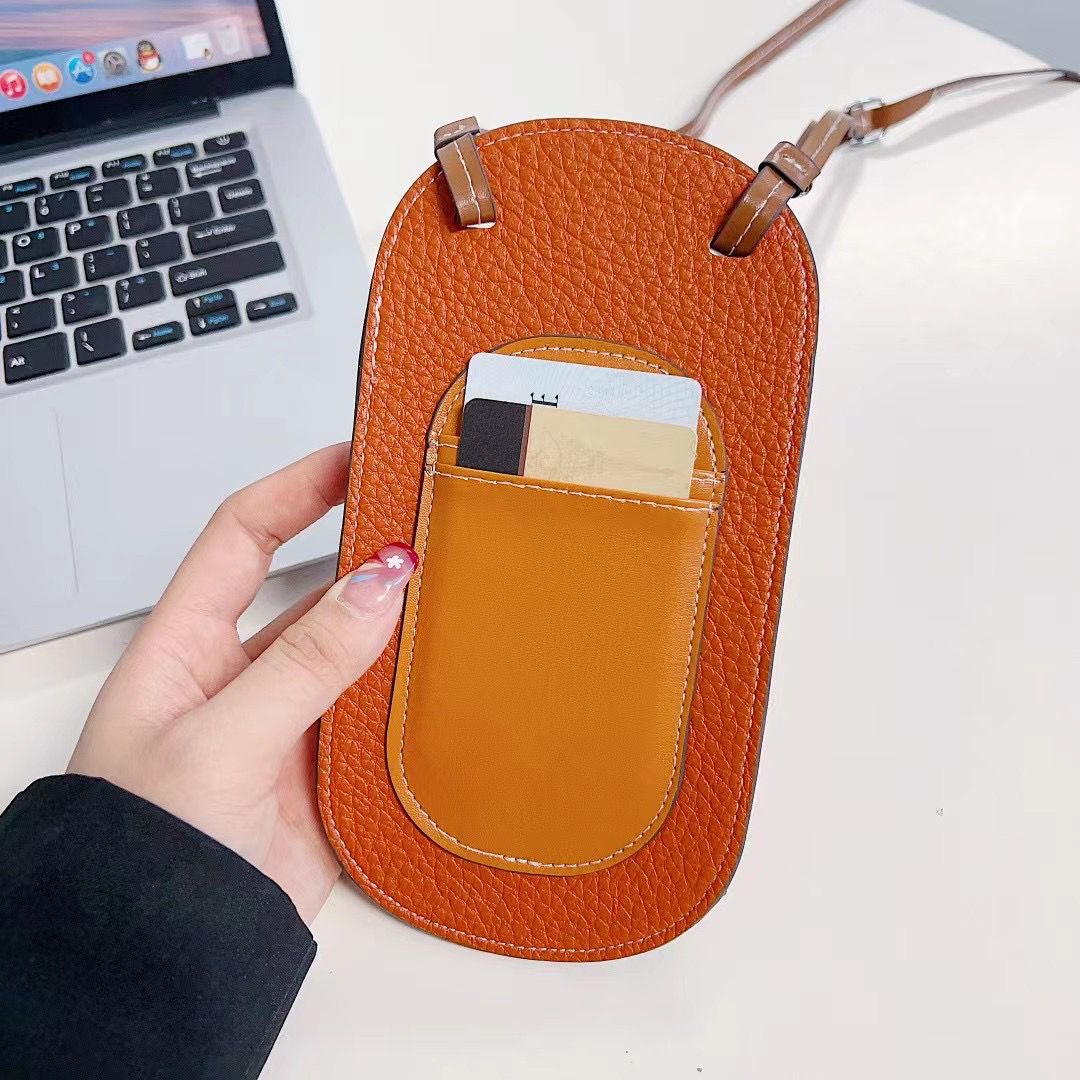 Universal H Mobile Phone Bag Crossbody Pouch Bag Adjustable Shoulder Strap / Orange