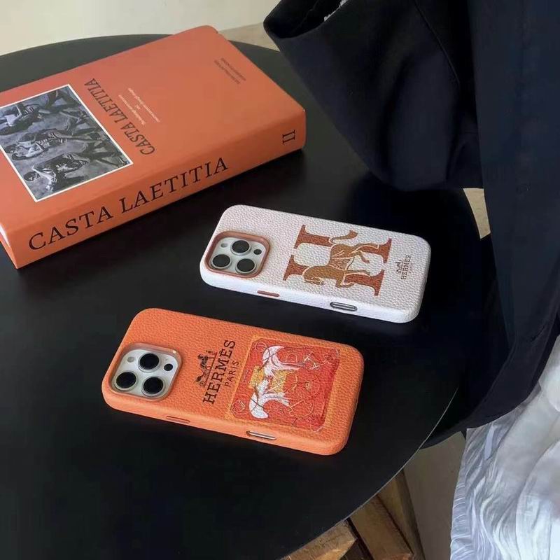 Hermes Iphone 16 Pro Max Case 15 14 13 Printed Pattern