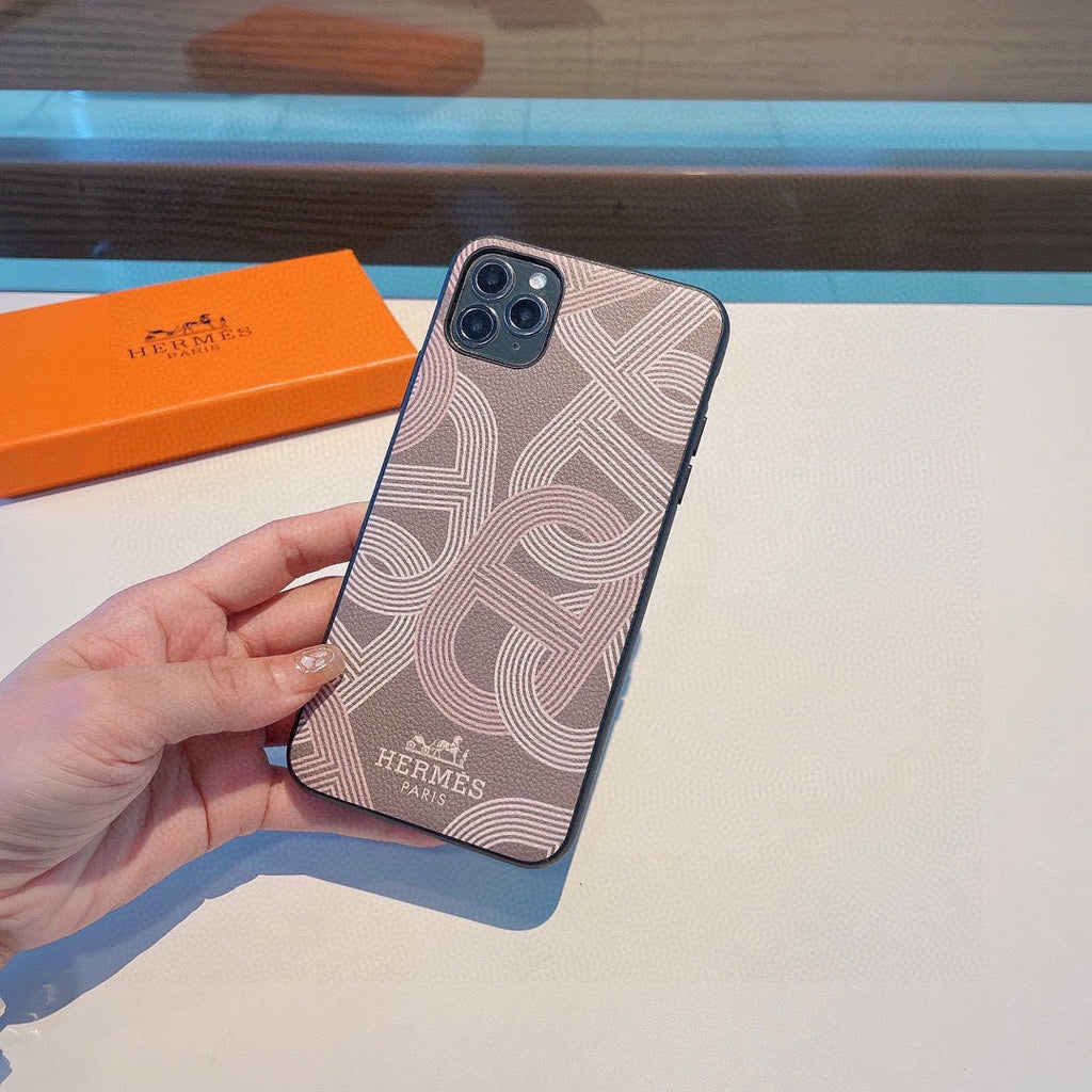 H Cell Phone Case Soft Tpu Back Cover New Pattern Leather Iphone12/ 13/ 14/ 15/ Pro /Max/ Plus