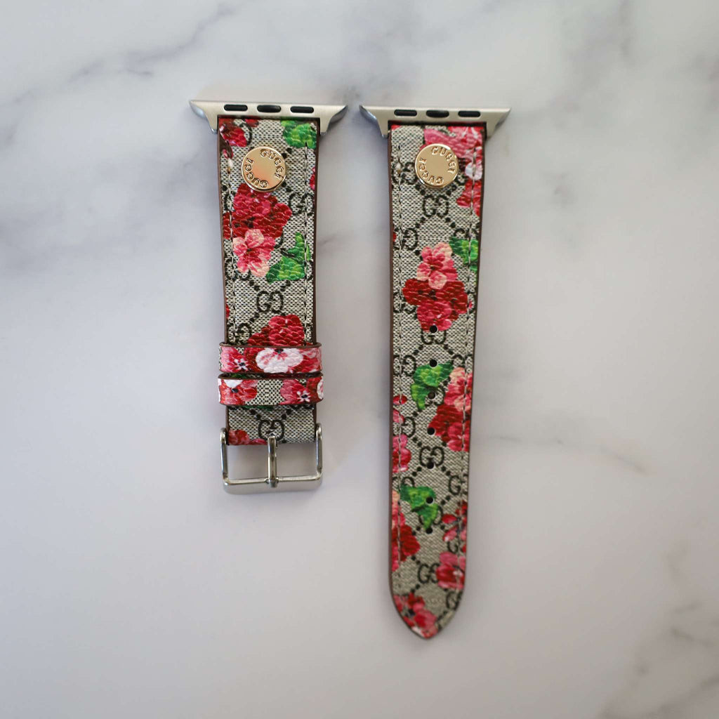 Gucci Band For Apple Watch Bloom Canvas
