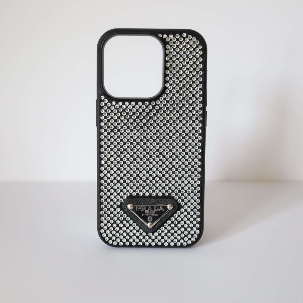 Prada Phone Case Rhinestone Design Iphone 12 13 14 Pro Plus