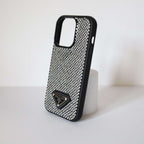 Prada Phone Case Rhinestone Design Iphone 12 13 14 Pro Plus