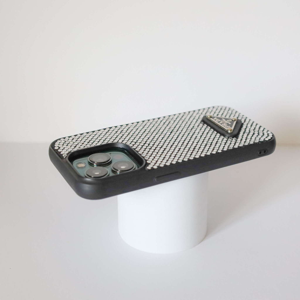 Prada Phone Case Rhinestone Design Iphone 12 13 14 Pro Plus
