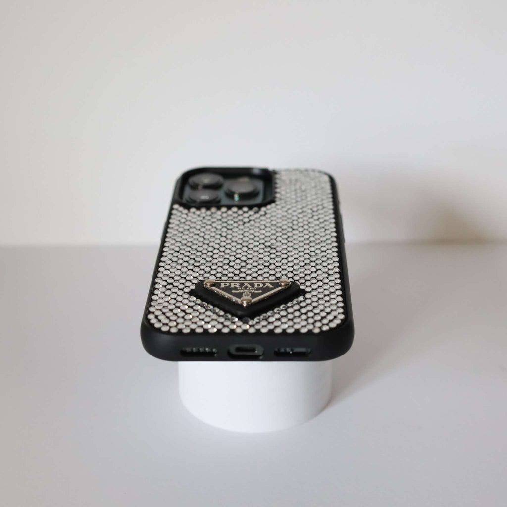 Prada Phone Case Rhinestone Design Iphone 12 13 14 Pro Plus